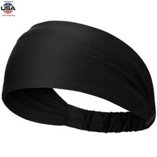 Men Women Workout Headbands Moisture Wicking Sweat Bands Elastic Wide Headbands
