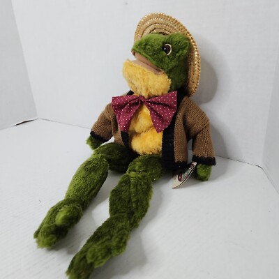 Ganz by Lorraine Cottage Collectibles Floyd Frog 1996 18   Straw Hat Decorative