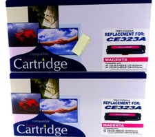 CE323A Magenta Toner Qty. 2 New Compatible for HP 128A CM1415 CP1525 Free Ship