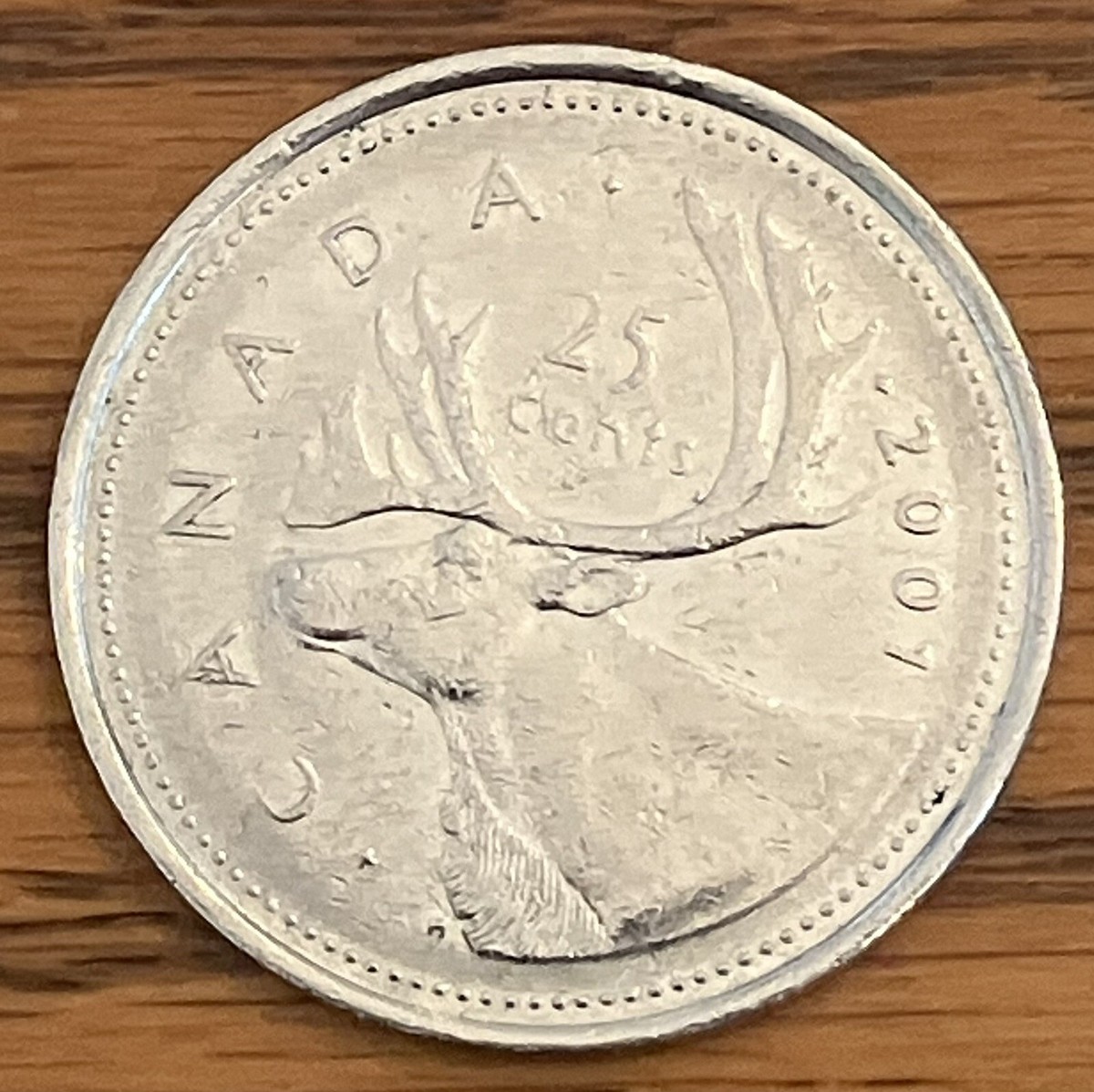 2001 NO P Canada 25 cents quarter LOW MINTAGE **75% off combined