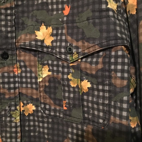 LRG Lifted Research Group Mens Long Sleeve Check Leaf Brown Shirt 2XL Heavy - Picture 4 of 7