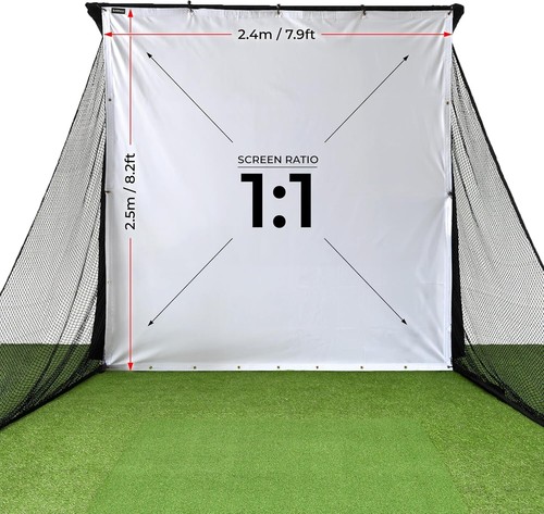 Deluxe Home Driving Net Impact Screen 2.4x2.5m - Projector Screen for Golf Simul - Picture 14 of 16