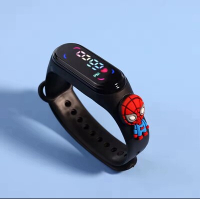 Kids Spider-Man LED Watch Boys Digital Silicone Wristband Waterproof Gift UK