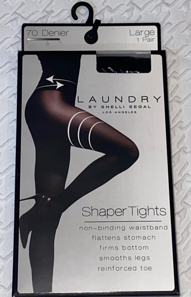 LAUNDRY by Shelli Segal Black Shaper Tights NEW Womens XL fits 5'46'0