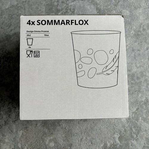 Ikea SOMMARFLOX Emma Prowse Glasbecher 30 cl 10 oz 4er Set Box