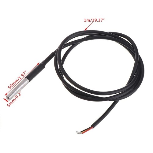2pcs DS18B20 Waterproof Digital Temperature Sensor Probe NTC Thermistor Thermal - Imagen 2 de 8