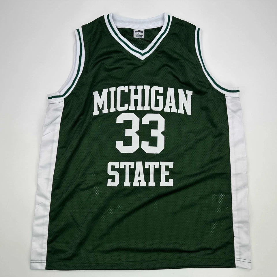 Camiseta deportiva autografiada facsímil Earvin Magic Johnson Michigan State reimpresión para hombre XL Foto 3 de 4