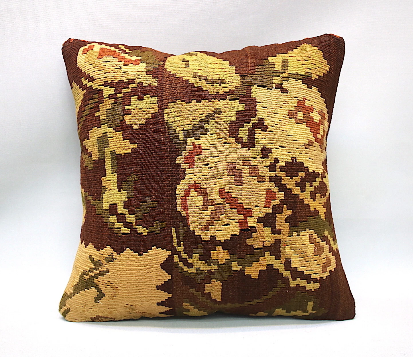 Kilim Square Pillow, 16”x16”, Accent Pillow, Throw Pillow, Decorative Pillow