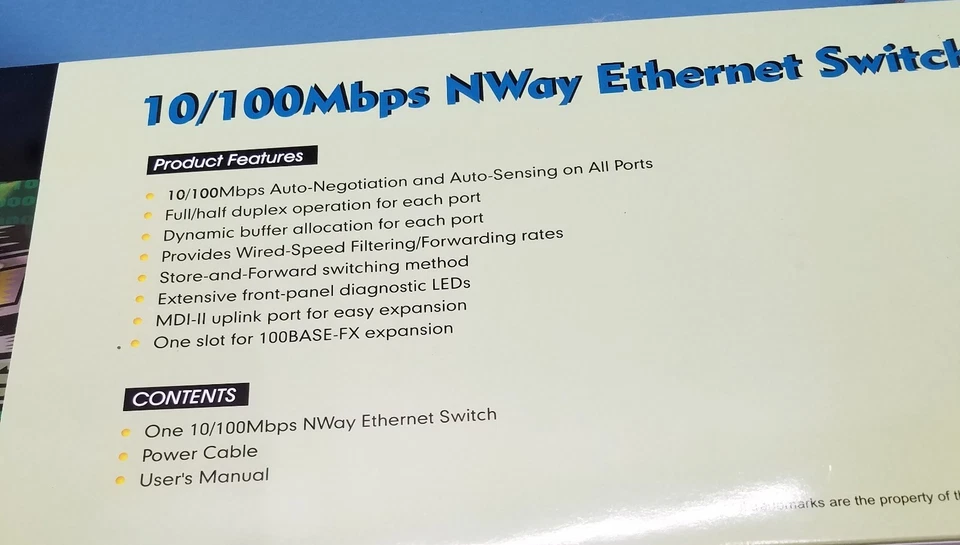 NWAY Ethernet Switch 24 port 10100 Rack Mountable Silver color - Image 4 of 4