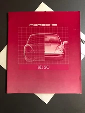 1980 Porsche 911 SC DELUXE Showroom Advertising Brochure + Tech Spec Insert XLNT