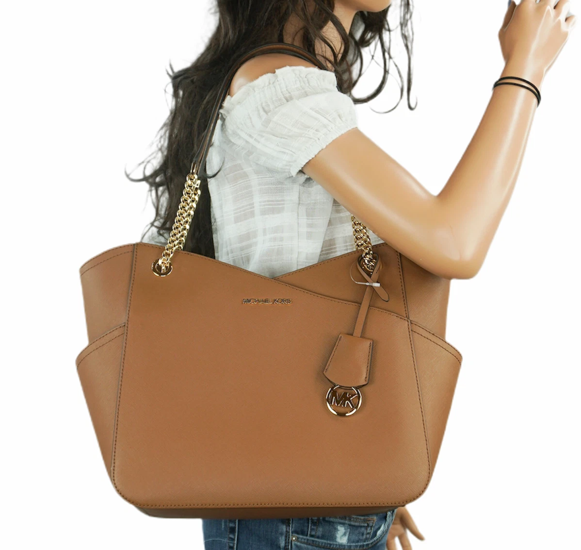 travel large chain shoulder tote