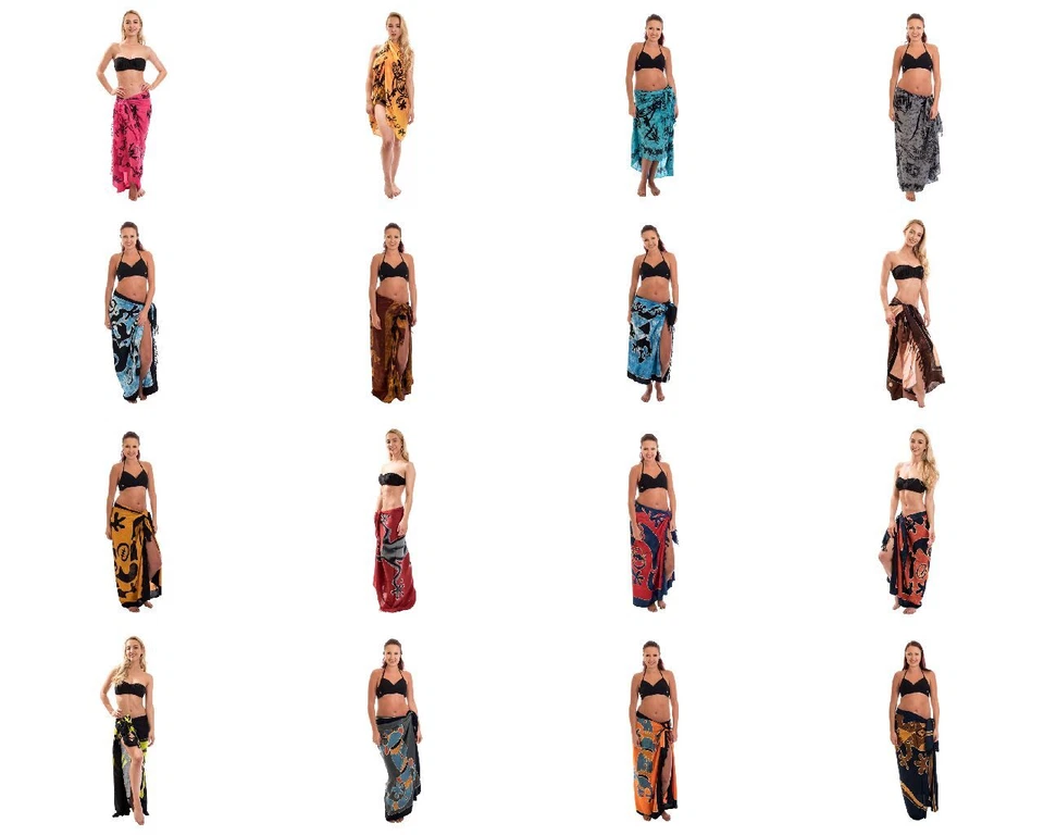 68 Modelle Sarong Pareo Wickelrock Strandtuch Handtuch Wickelkleid Lunghi Dhoti - Bild 2 von 3