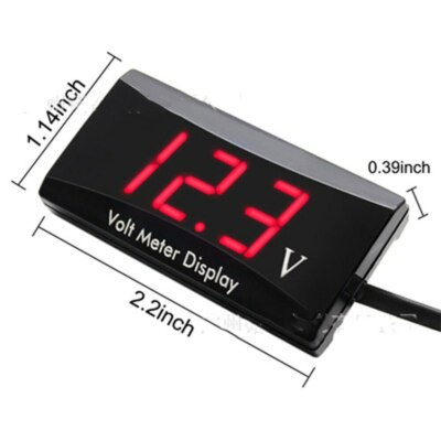set of 1 12V 0.56inch Digital Display Voltage Meter DC 3-18V new