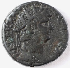 Tetradrachme Billon Alexandria 54 - 68 n. Chr. Nero / Adler