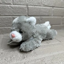 Wishpets Gray Cat Fancy Plush Stuffed Animal Toy 11”