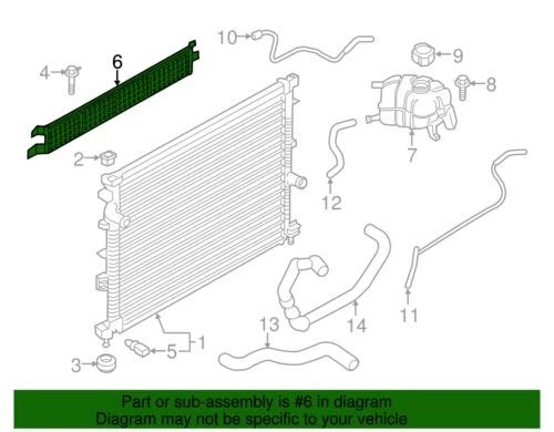 Protector de radiador genuino Ford Lincoln 2015-2018 Edge MKX F2GZ-8349-A Foto 2 de 2