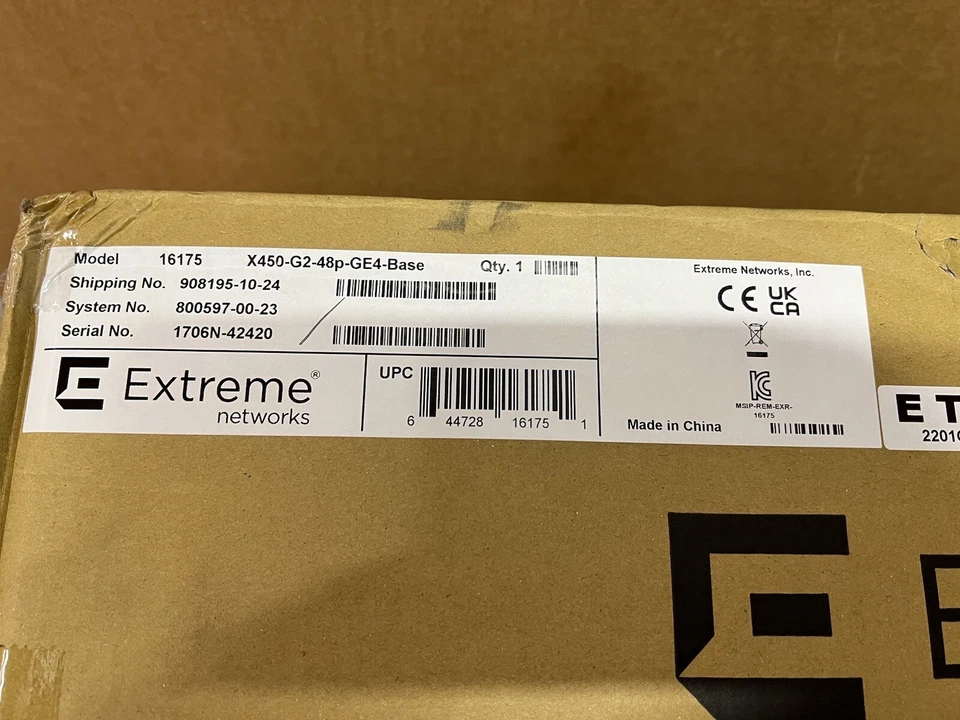 NEW Extreme  16175  Summit X450-G2-48p-GE4-Base - Image 2 of 4