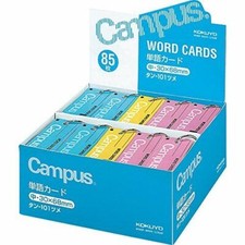 Kokuyo word book word card in assorted blue and pink each 12 books yellow six b