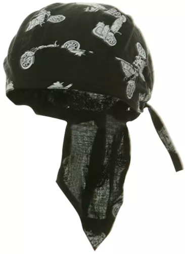Cotton Biker Skull Cap Vintage Harley Motorcycle Bandana Headwrap Doo Rag Dorag 
