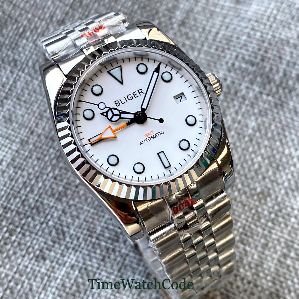 Nero Orologio Automatico 43 Mm In Bronzo Con Cinturino In Alcantara Big - Foto 4