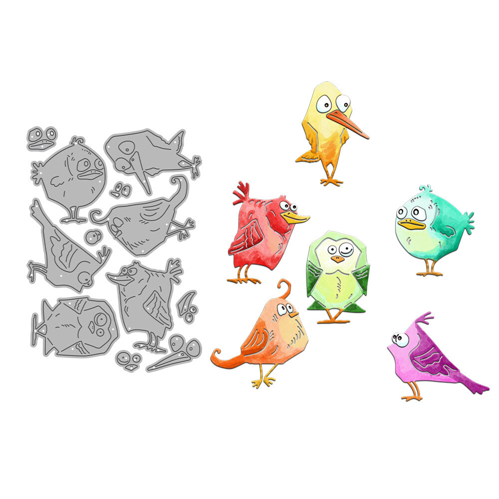 Funny Birds Collection Metal Cutting Dies Card Making Scrapbooking ...