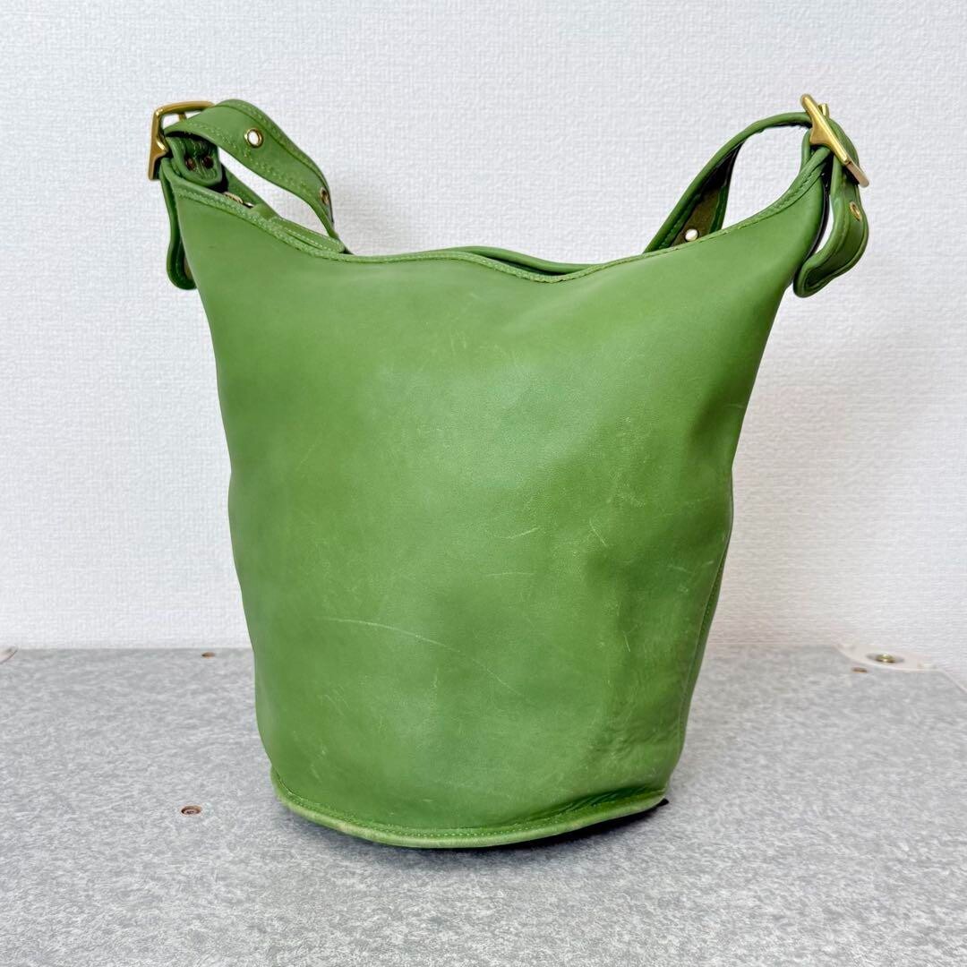 Extremely Rare Made In USA Old Coach 9085 Shoulder Bag Leaf Green