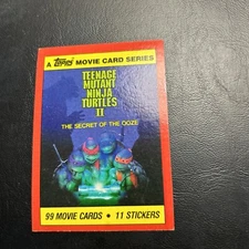 B4d Teenage Mutant Ninja Turtles 2 Movie 1991 Topps #2 Secret Of The Ooze Title