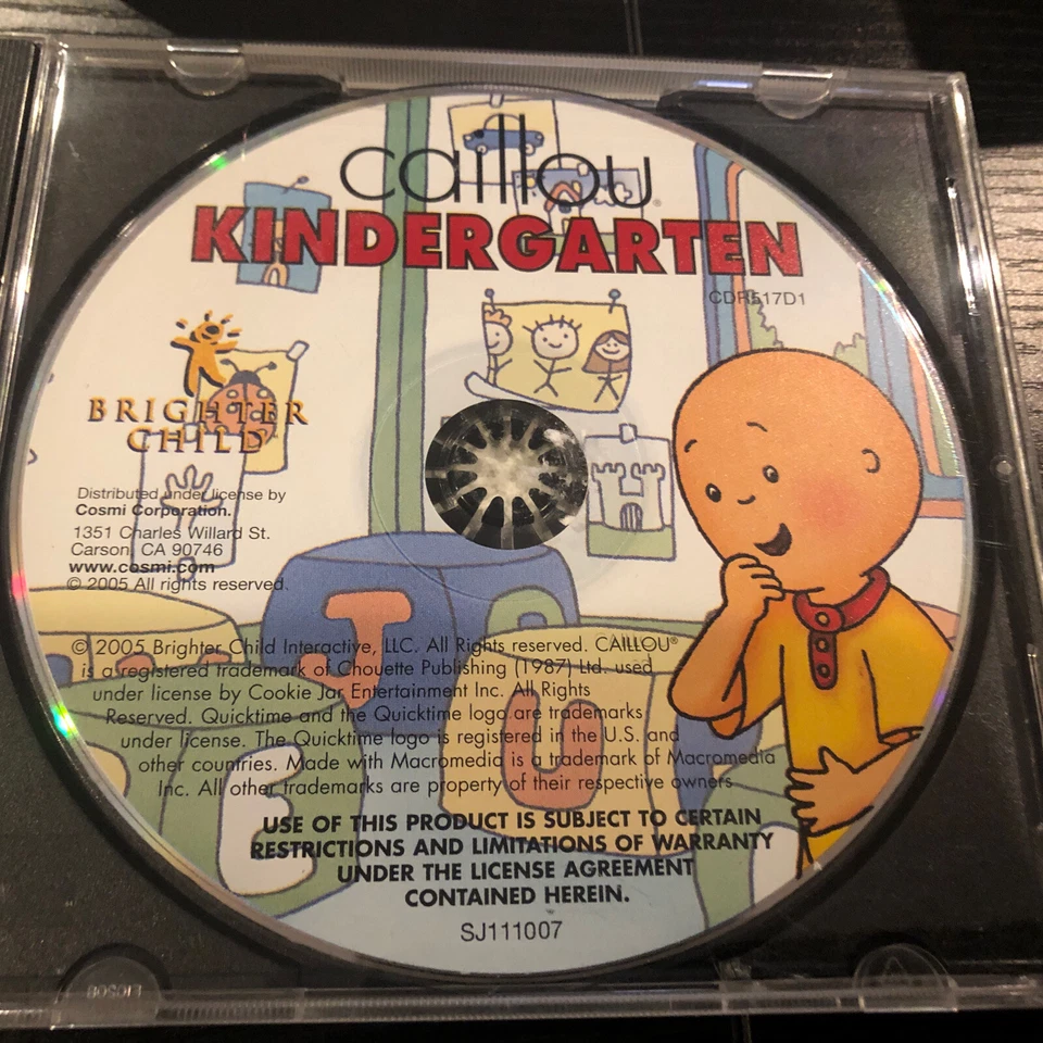 Caillou Kindergarten CD Rom 2005 By Brighter Child - Image 4 of 4