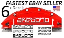 6 x  Brake Caliper Decal for AKEBONO   sticker - High Temp -Color Options- FAST