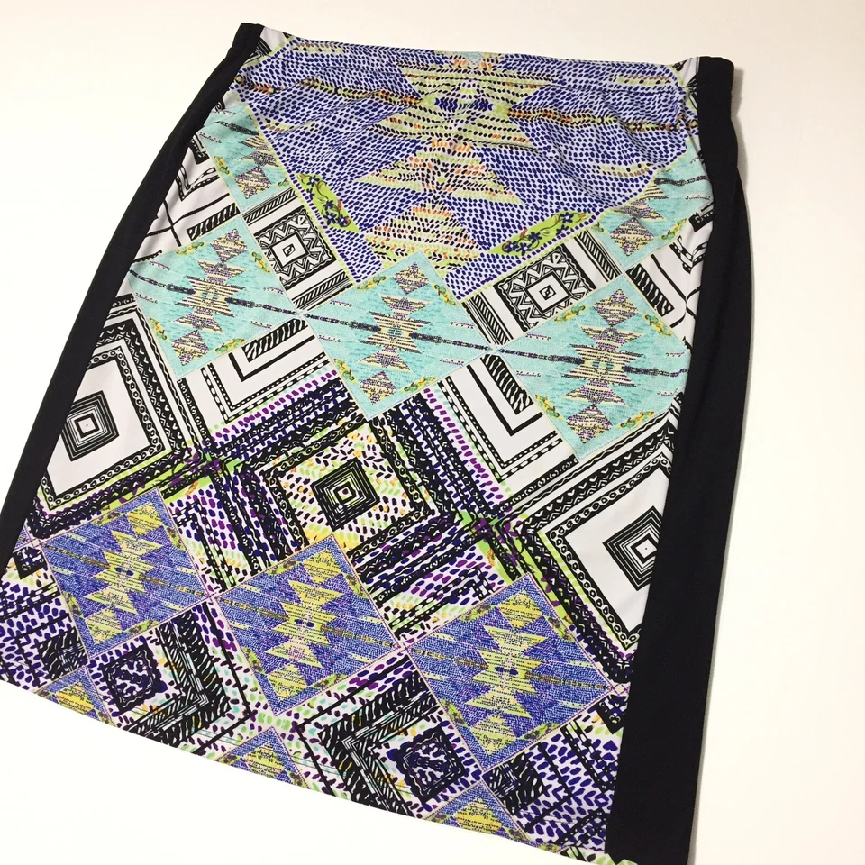 Юбка Rafaella размер XL многоцветная геометрическая длина до колена карандаш с подкладкой - Изображение 2 из 4