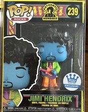 Funko Pop Vinyl Jimi Hendrix #239 Funko Shop Black Light Exclusive + p protector