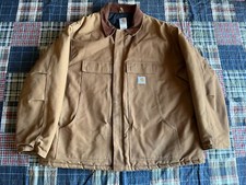Vintage Carhartt CO3 BRN Barn Coat Quilt Lined Chore Jacket USA Made Mens Sz 54