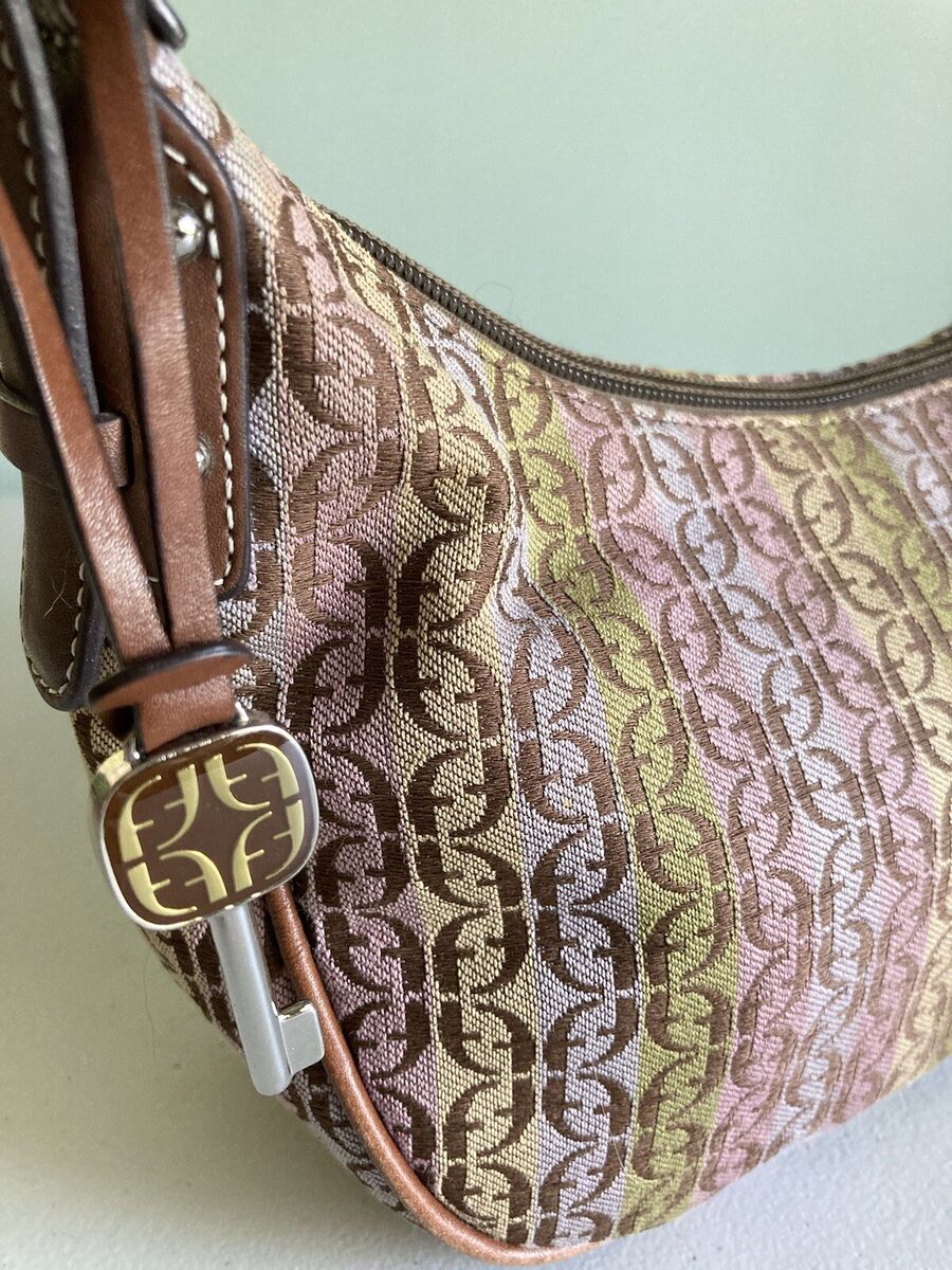 Vintage Fossil Rainbow Jaquard Mini Hobo Shoulder Bag ZB Vintage Fossil Rainbow Jaquard Mini Hobo Shoulder Bag ZB