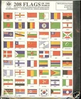 208 Flags of the World - Gummed Stamp Seals - $1.99  **NEW!** Cinderella stamps