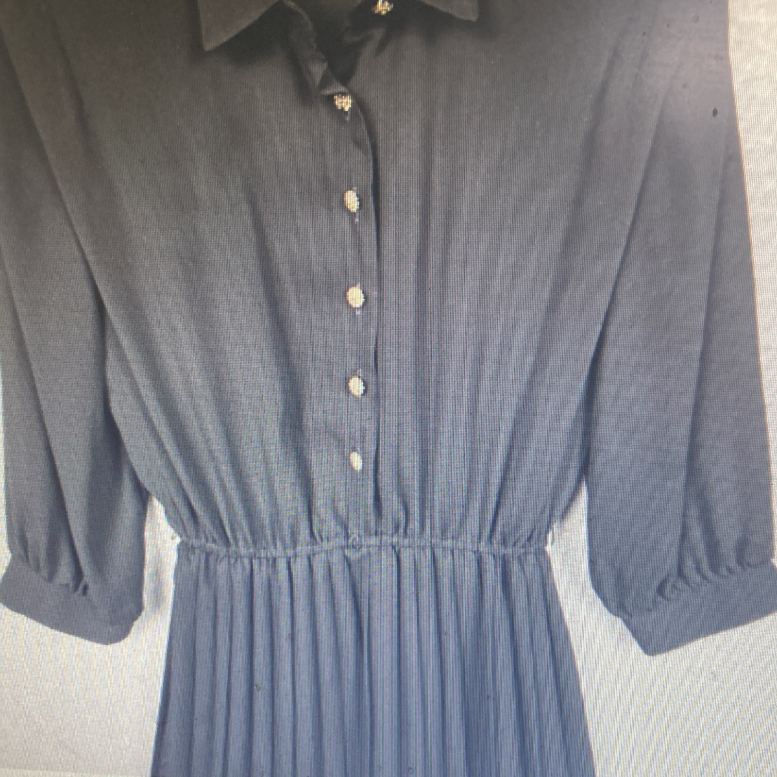 Country Classix Black Collared Button Front Midi … - image 6