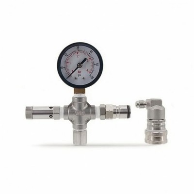 Biertransfer-Set mit Manometer wiederverwendbar Keg-Zapfkopf leicht zu reinigen