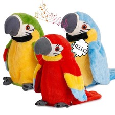 Talking Macaw Parrot Repeat What You Say Stuffed Plush Toy Electronic For kids