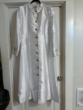Tally Taylor Women’s Church Clergy Robe White Gold Size 18 Choir
