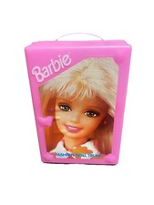 Barbie 1998 Barbie Doll Trunk Wardrobe Case Pink Butterfly Hearts Stars