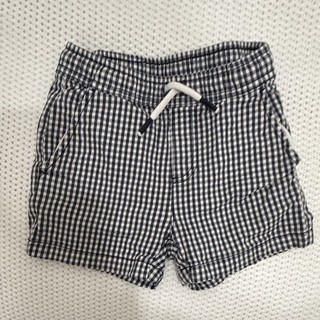 Seed Heritage Boys Size 4 Black/White Gingham Chino Shorts Drawstring Pockets