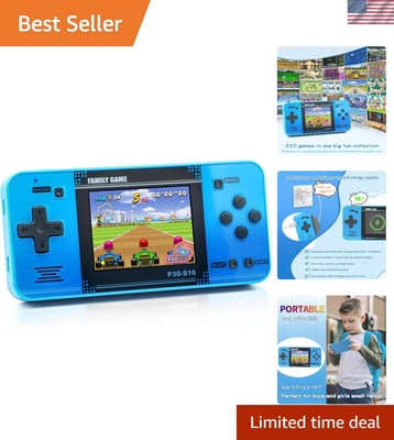 Rechargeable Handheld Game Console for Kids - 220 Video Games, 6-Hour Playtime!