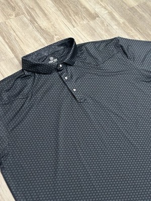 Iron Oak Dark Horse Western Yoke Polo Shirt Pearl Snap UPF 50+ Cowboy Collar 4XL