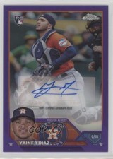 2023 Topps Chrome Update Purple Refractor 214/250 Yainer Diaz #AC-YAD Auto 3hd