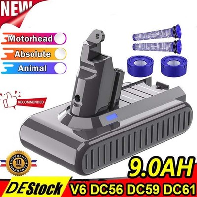 9000mAh Für DYSON V6 Akku DC58 DC59 DC61 DC62 DC72 SV03 SV06 Sony 21.6V HOT Akku