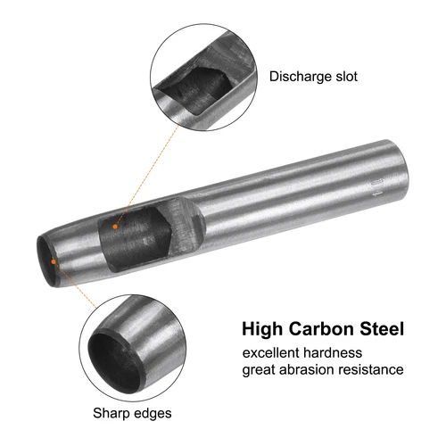 Hollow Punch Tool 14mm Round Hole Punch Carbon Steel for Belt Leather - Picture 3 of 7