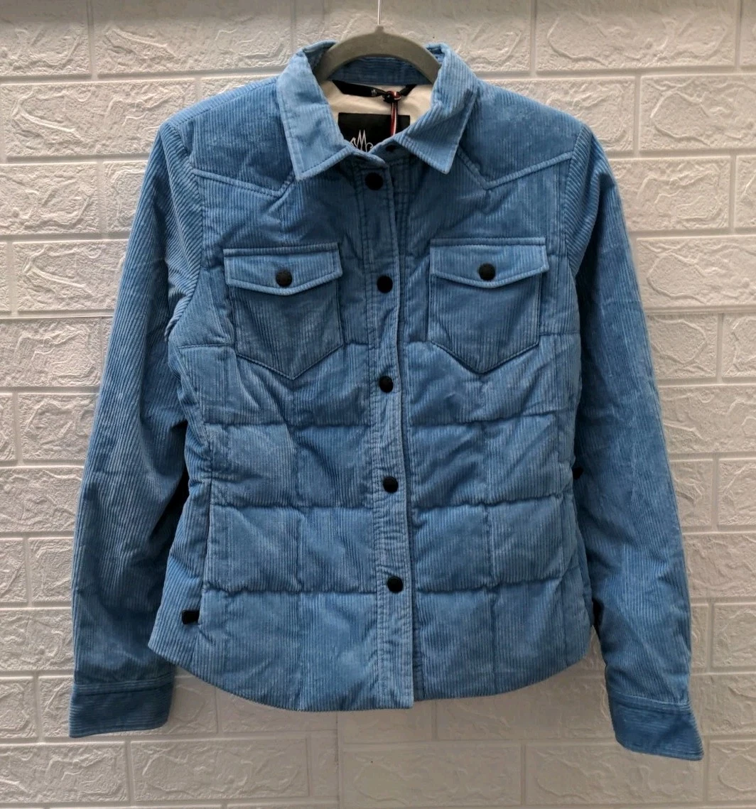 Moncler — New Moncler Grenoble Nanqy Women's Corduroy Down Jacket Sky Size 1