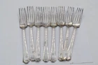 925 Sterling Silver Gorham Set of 8 Dinner Forks 7 3/8", #155