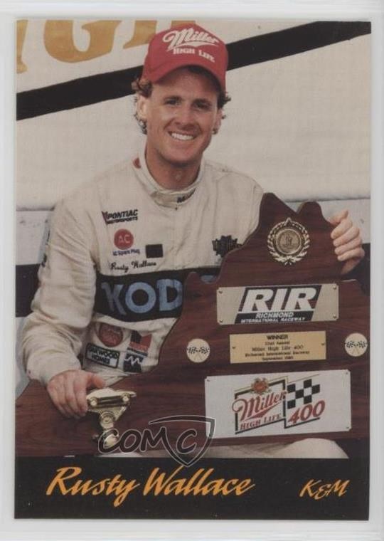 1992 K&M Sports Legends Rusty Wallace Rusty Wallace #RW7 HOF 0a2