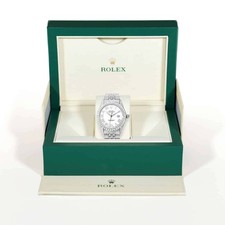 Rolex Datejust Custom Diamond Jubilee Band Diamond Dial Bezel White 36mm Watch 2