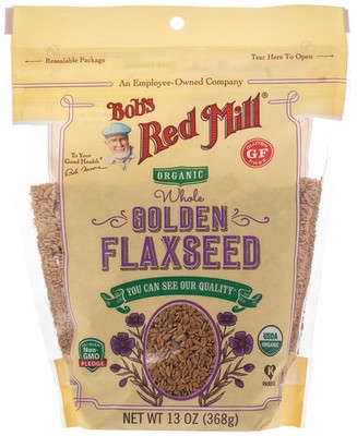 Bob's Red Mill Resealable Organic Whole Golden 13 Ounce (Pack of 1), No Color
